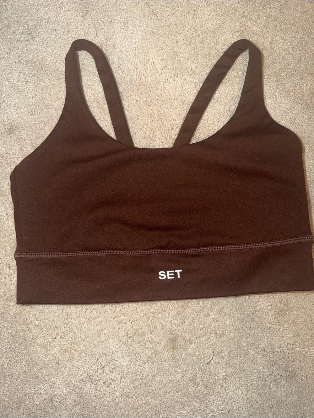 SET Active Brown Luxform Scoop-Back Sports Bra